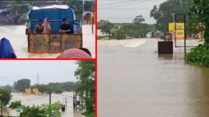 সিমলাপাল সেতু জলের তলায়, আটকে পড়ল ট্রাক, বন্ধ রাজ্য সড়ক
