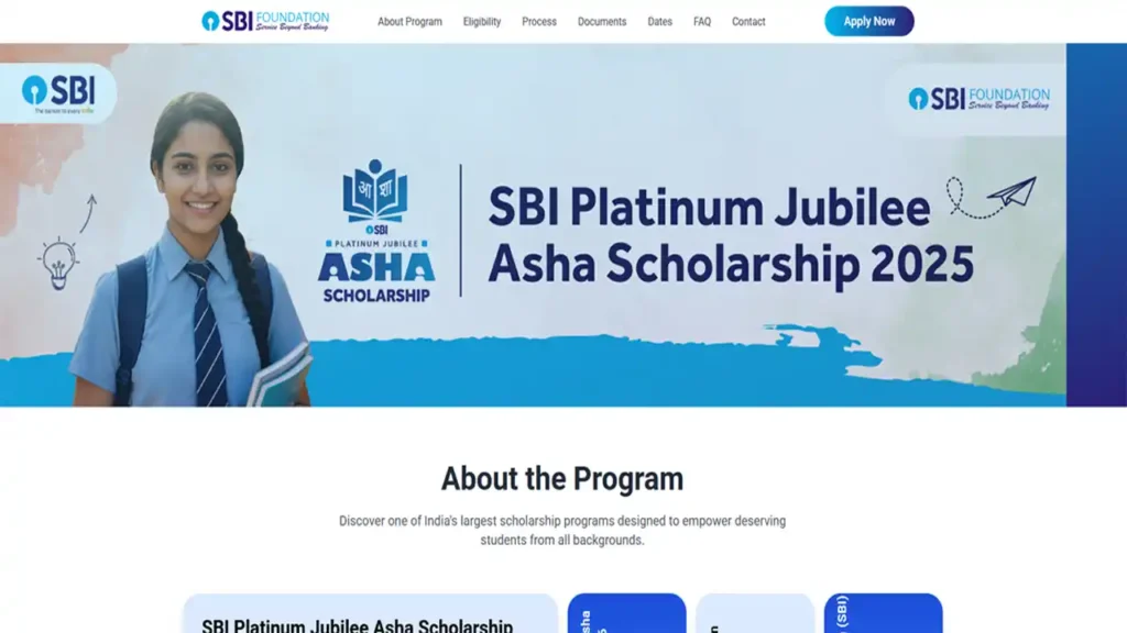 SBI Platinum Jubilee Asha Scholarship 2025